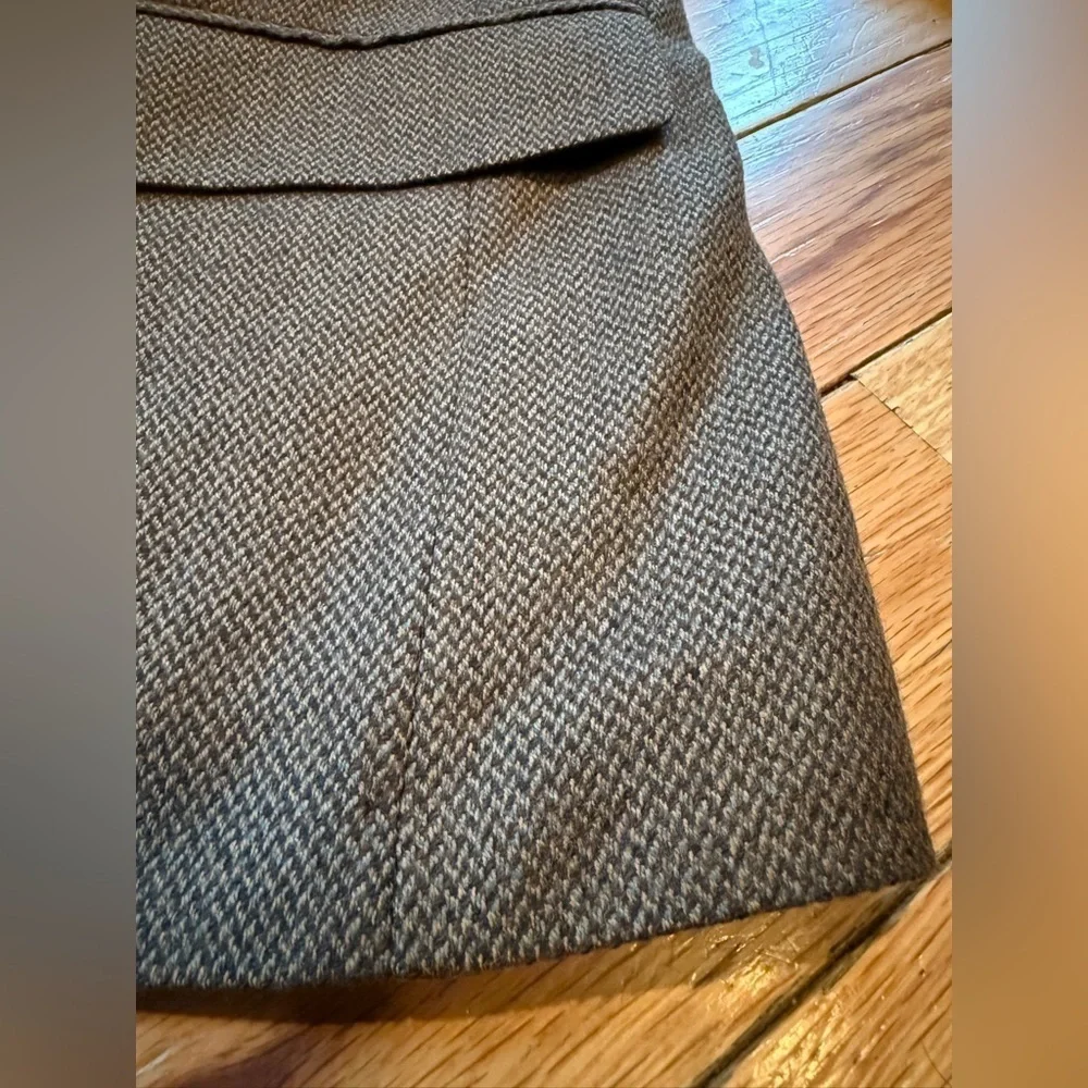 Oscar De La Renta 100% Lambswool Blazer Classic Dark Brown Chevron Men’s Sz 42S
